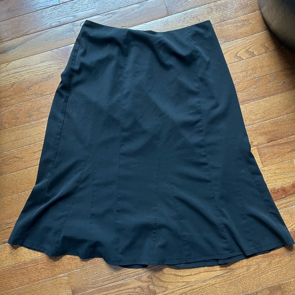 RQT Black Midi A-Line Skirt for Work, Size 1X - Picture 6 of 7